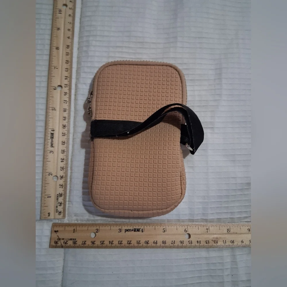 Tan Textured Arm Bag